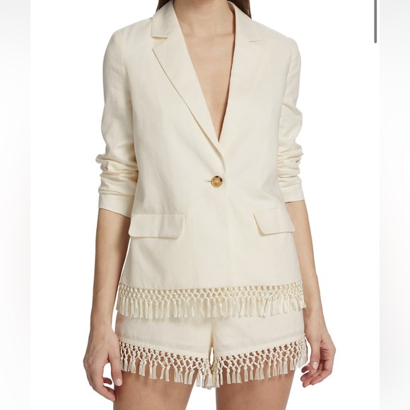 CAMI NYC Chitra Fringe-Trim Linen Jacket